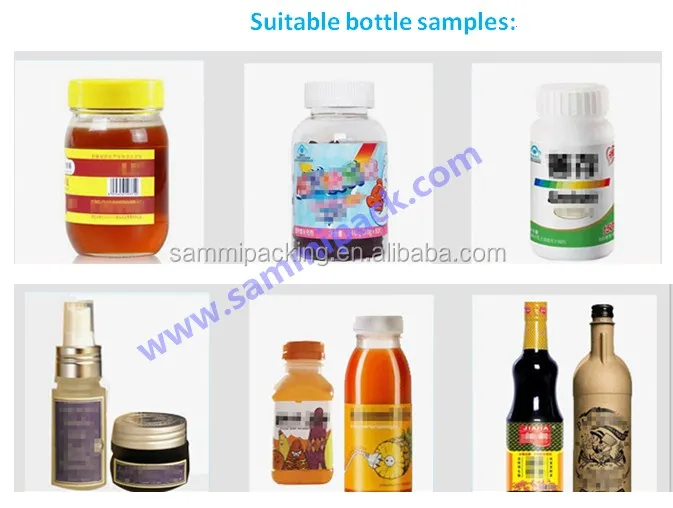 Semi automatic Round Bottle Sticker Label with code printer