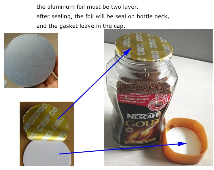 Automatic aulminium foil induction sealer