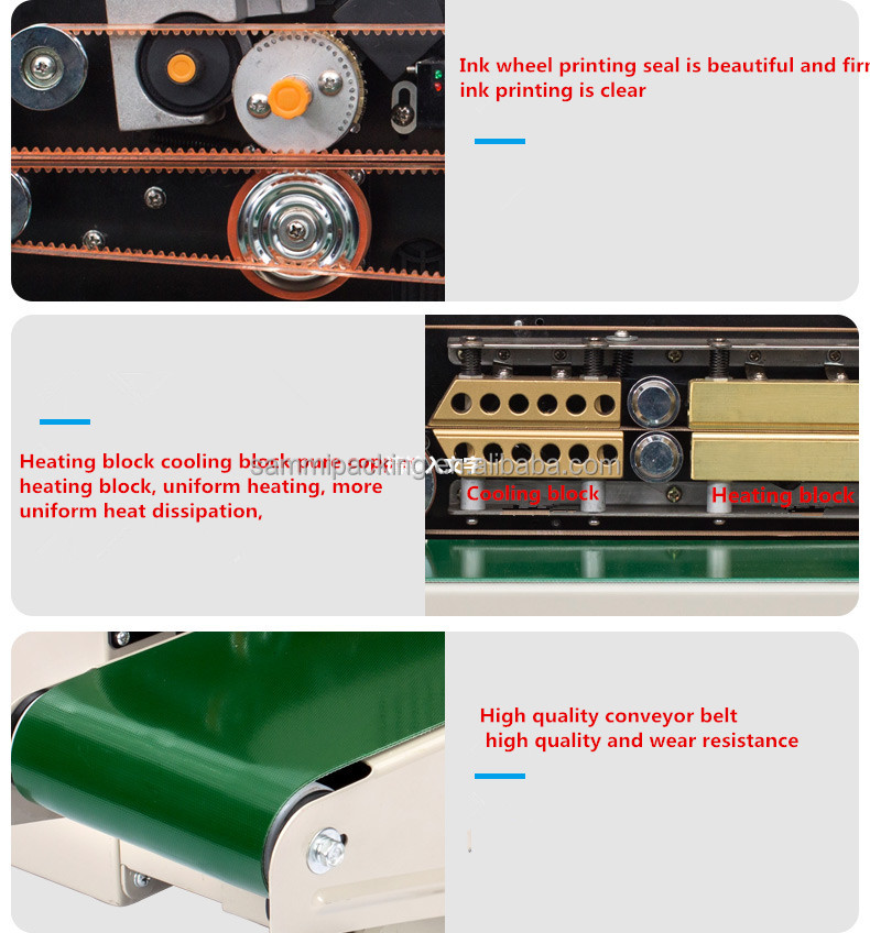 Vertical solid ink band sealer
